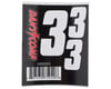 Related: Dan's Comp Stickers BMX Numbers (White) (2" x 2, 3" x 1) (3)